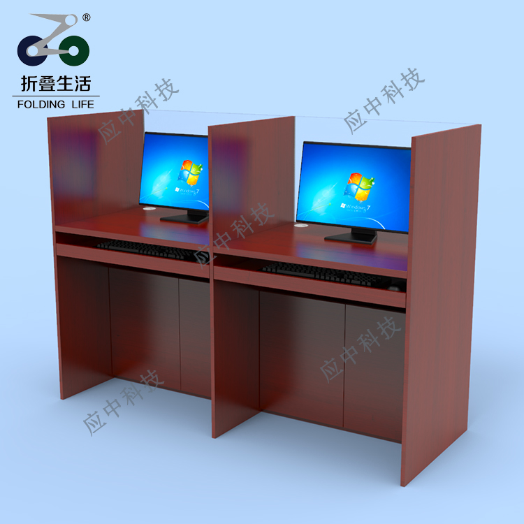 亞克力透明固定屏風電腦桌