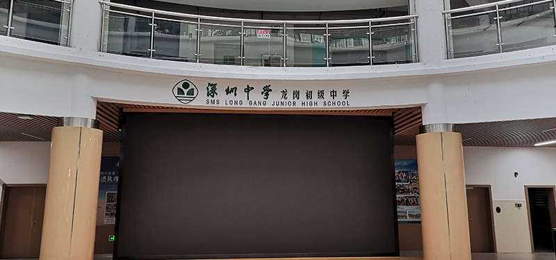 深圳中學龍崗初級中學安裝電教室電腦桌-外語聽力考試電腦桌